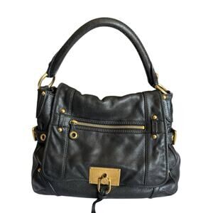 The Original Car Shoe Black Leather Tote Bag
